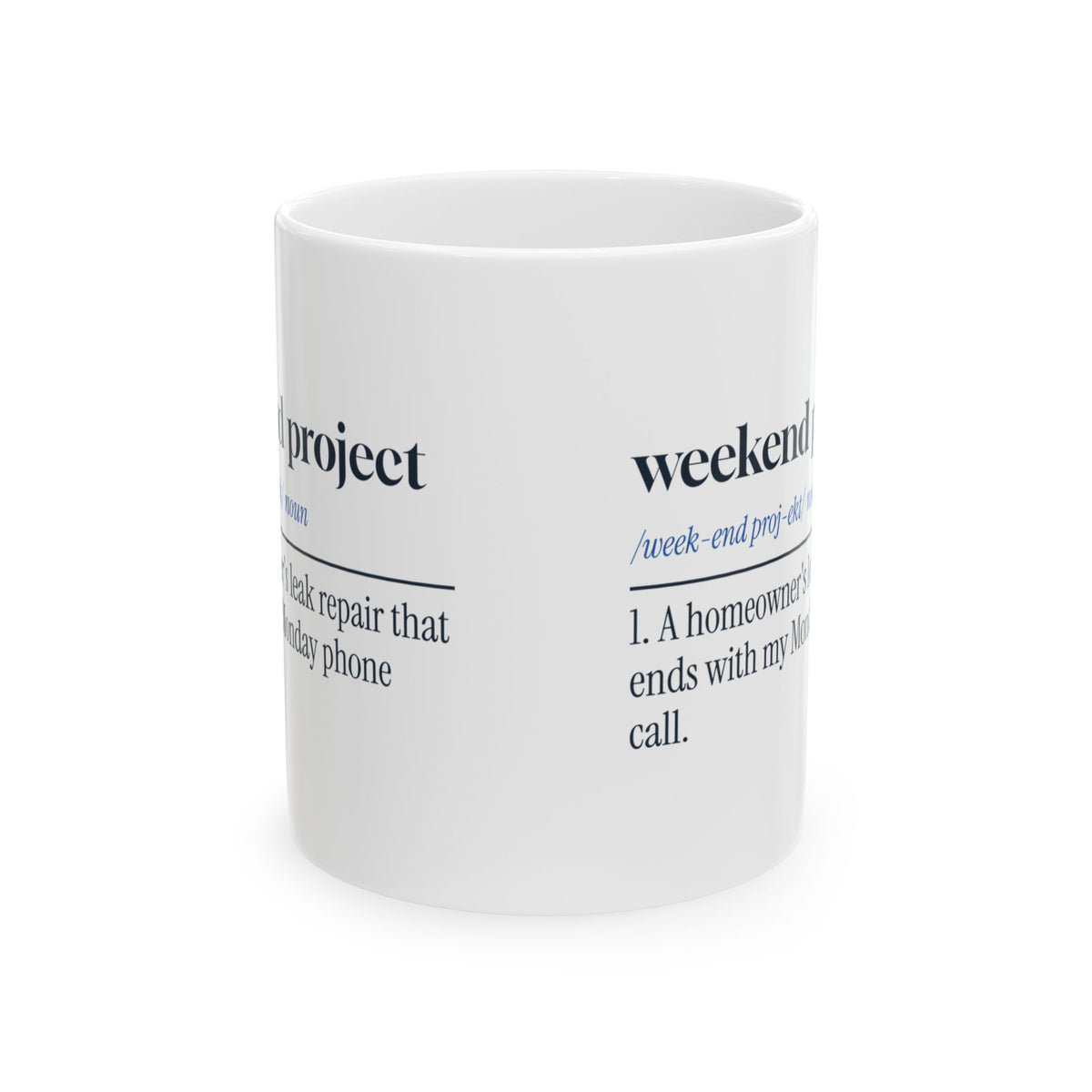 Funny Plumber Coffee Mug Weekend Project Definition