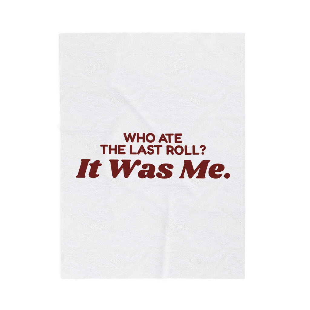 Funny Family Christmas Throw Blanket Who Ate The Last Roll It Was Me