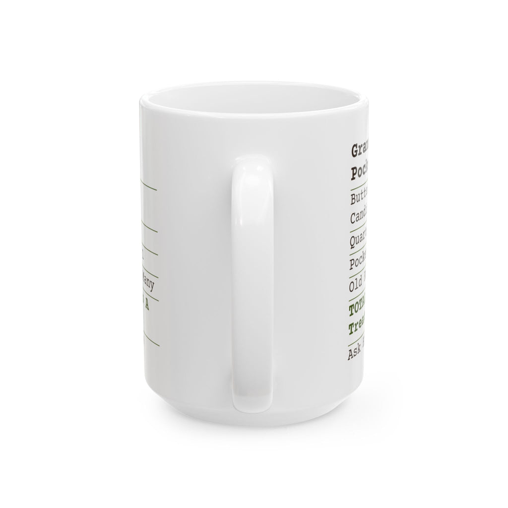 Father's Day Coffee Mug Grandpa's Pockets Receipt Butterscotch