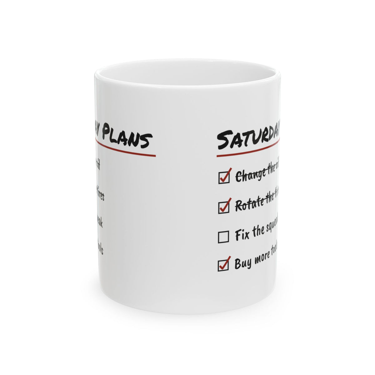 Car Guy Coffee Mug Saturday Plans Buy More Tools