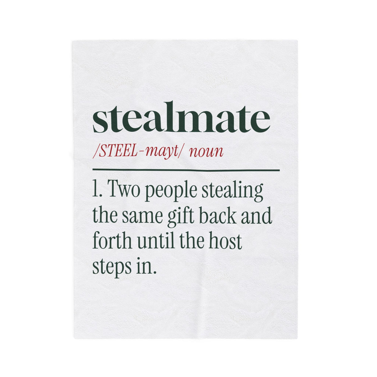 Funny White Elephant Throw Blanket Stealmate Definition Gag Mug