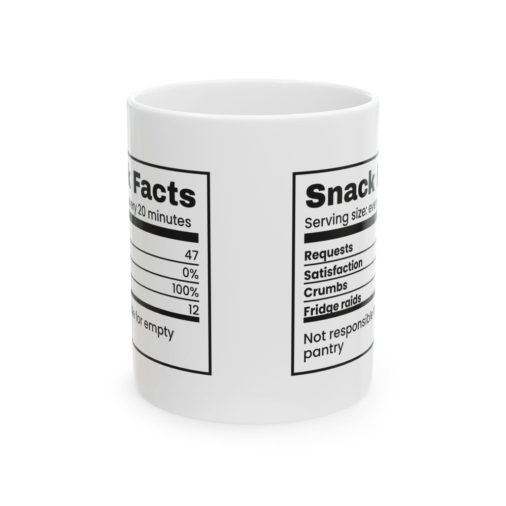 Boy Mom Coffee Mug Snack Facts Every 20 Minutes