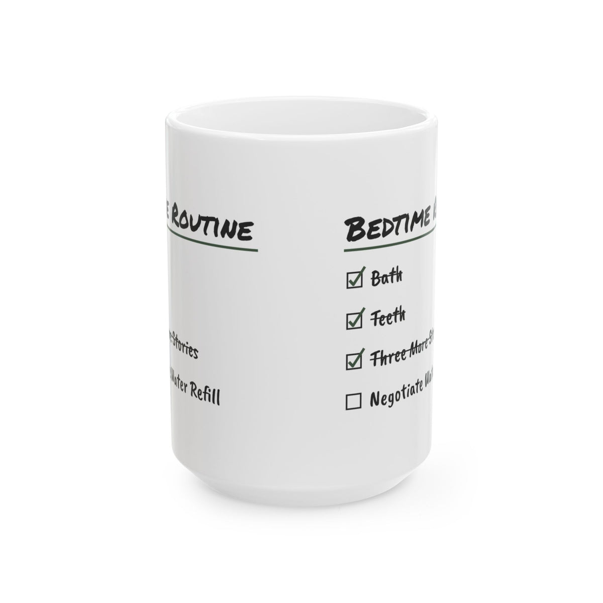Funny Mom Checklist Coffee Mug Bedtime Negotiation For Wife