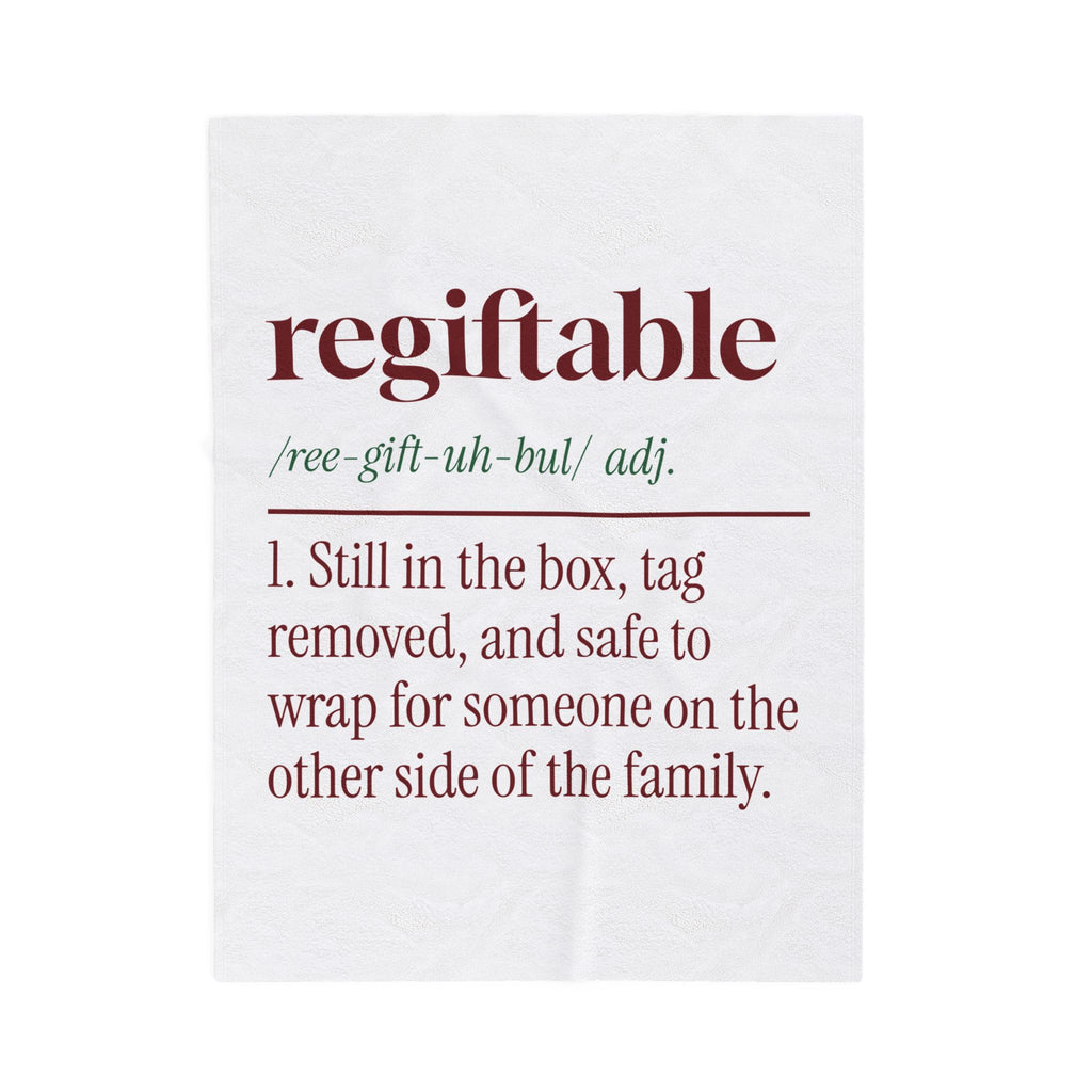 Funny Christmas Throw Blanket Regiftable Definition Still In The Box