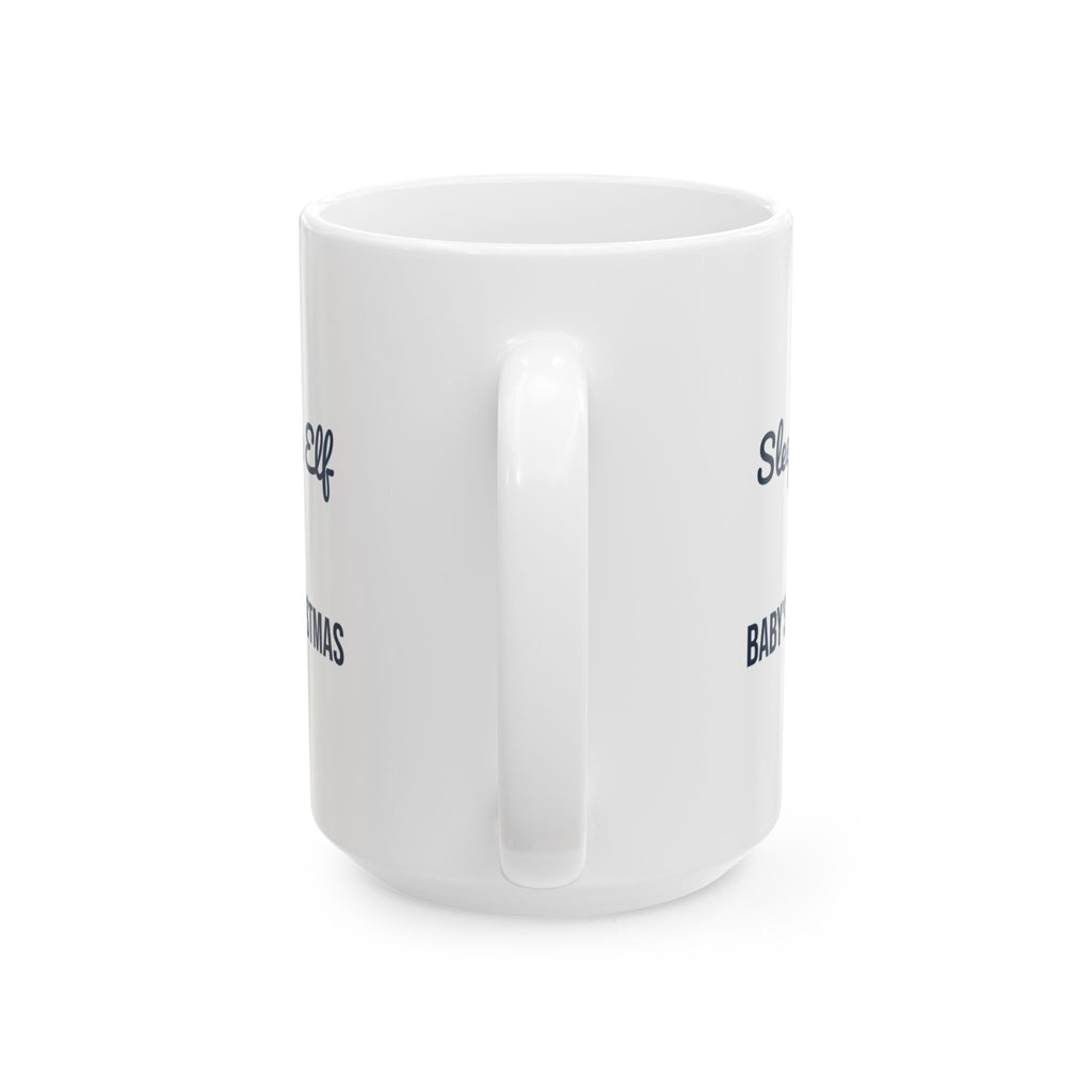 Christmas Coffee Mug Sleepy Little Elf Baby's First Christmas