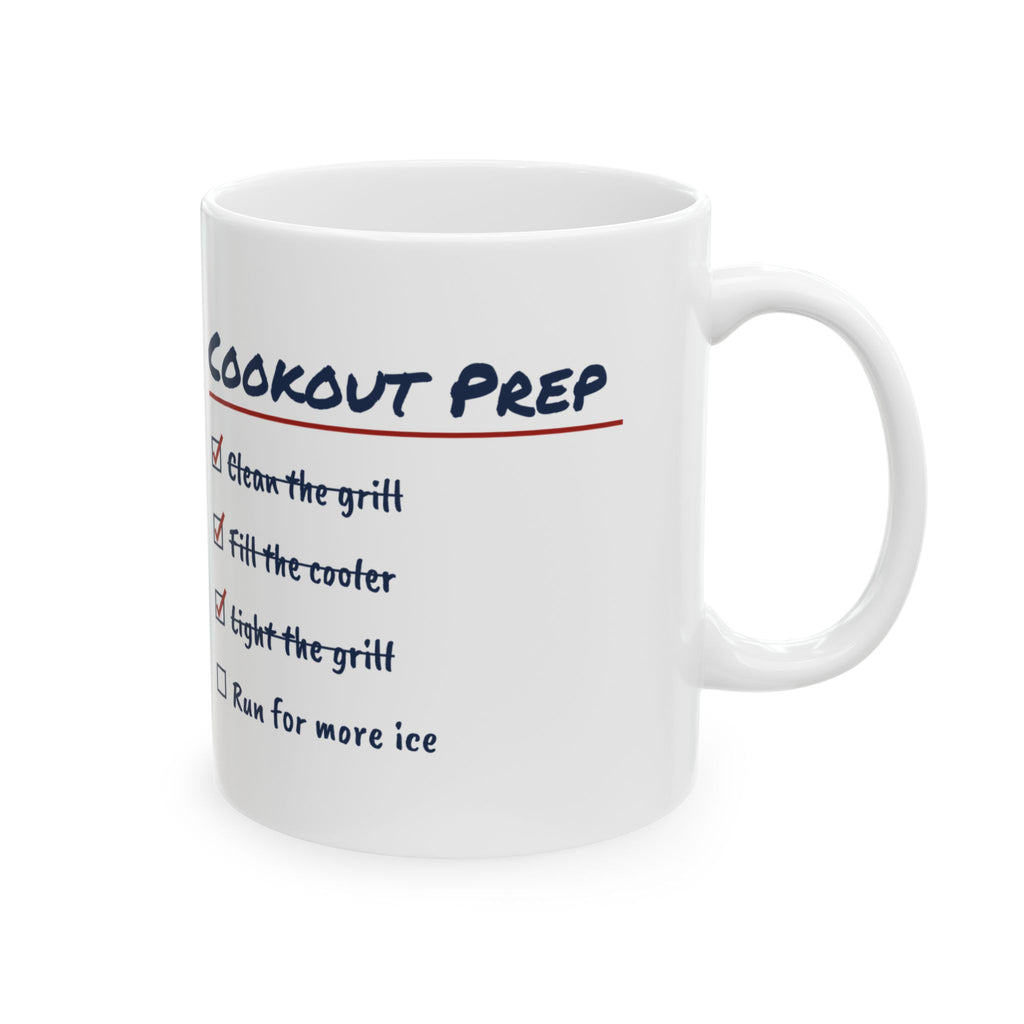 Funny Fourth Of July Coffee Mug Cookout Prep Checklist Run For More Ice