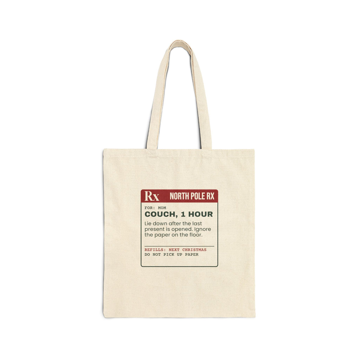 Funny Christmas Tote Bag Couch One Hour Prescription For Mom