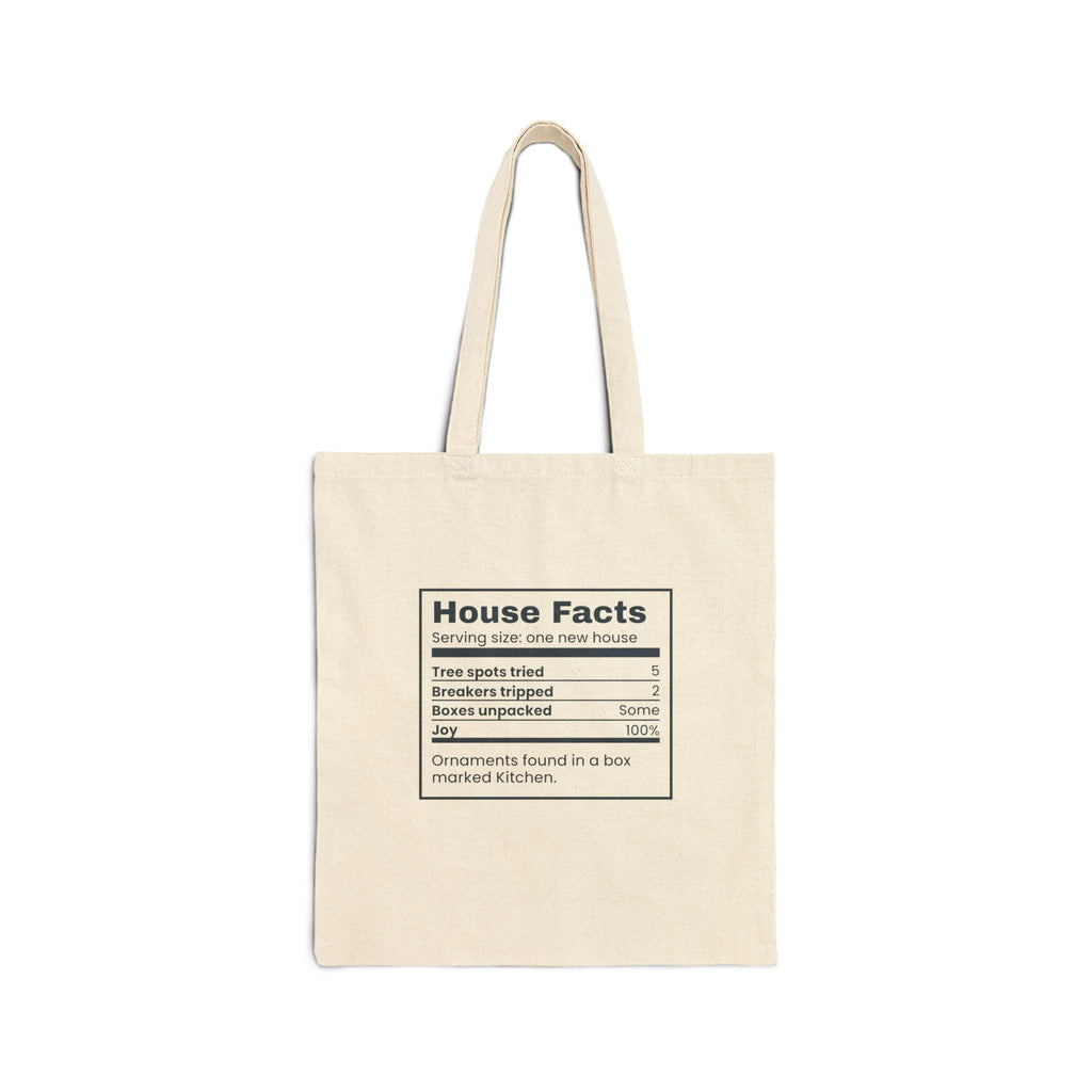 Funny New Home Christmas Tote Bag House Facts Tree Spots Tried