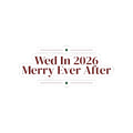 Newlywed Christmas Sticker Wed In 2026 Merry Ever After