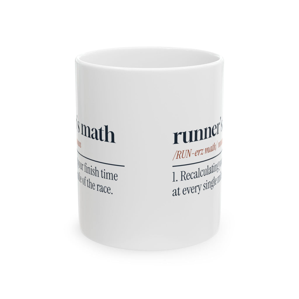Funny Runner Coffee Mug Runner's Math Dictionary Definition