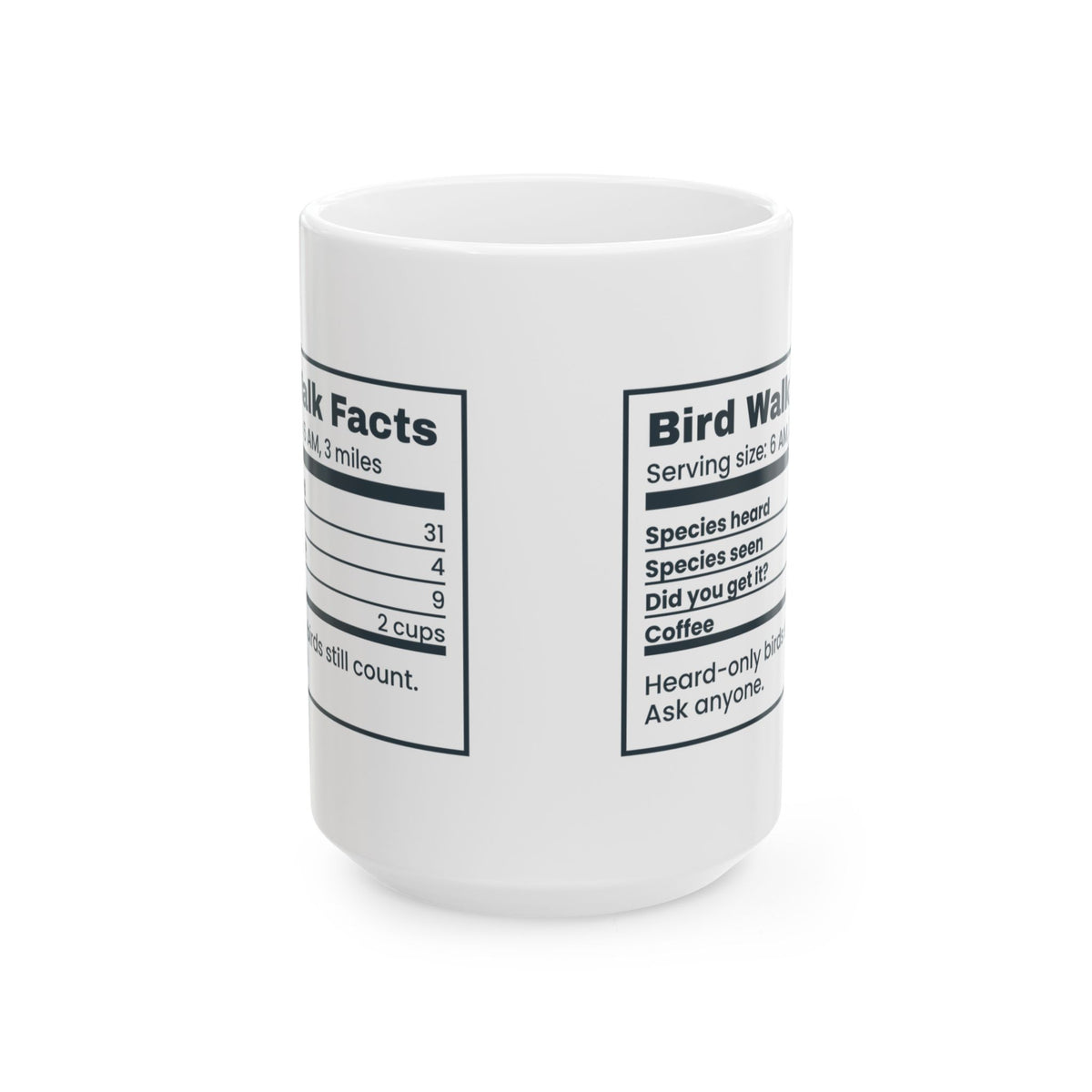 Funny Birdwatching Coffee Mug Bird Walk Facts Species Heard
