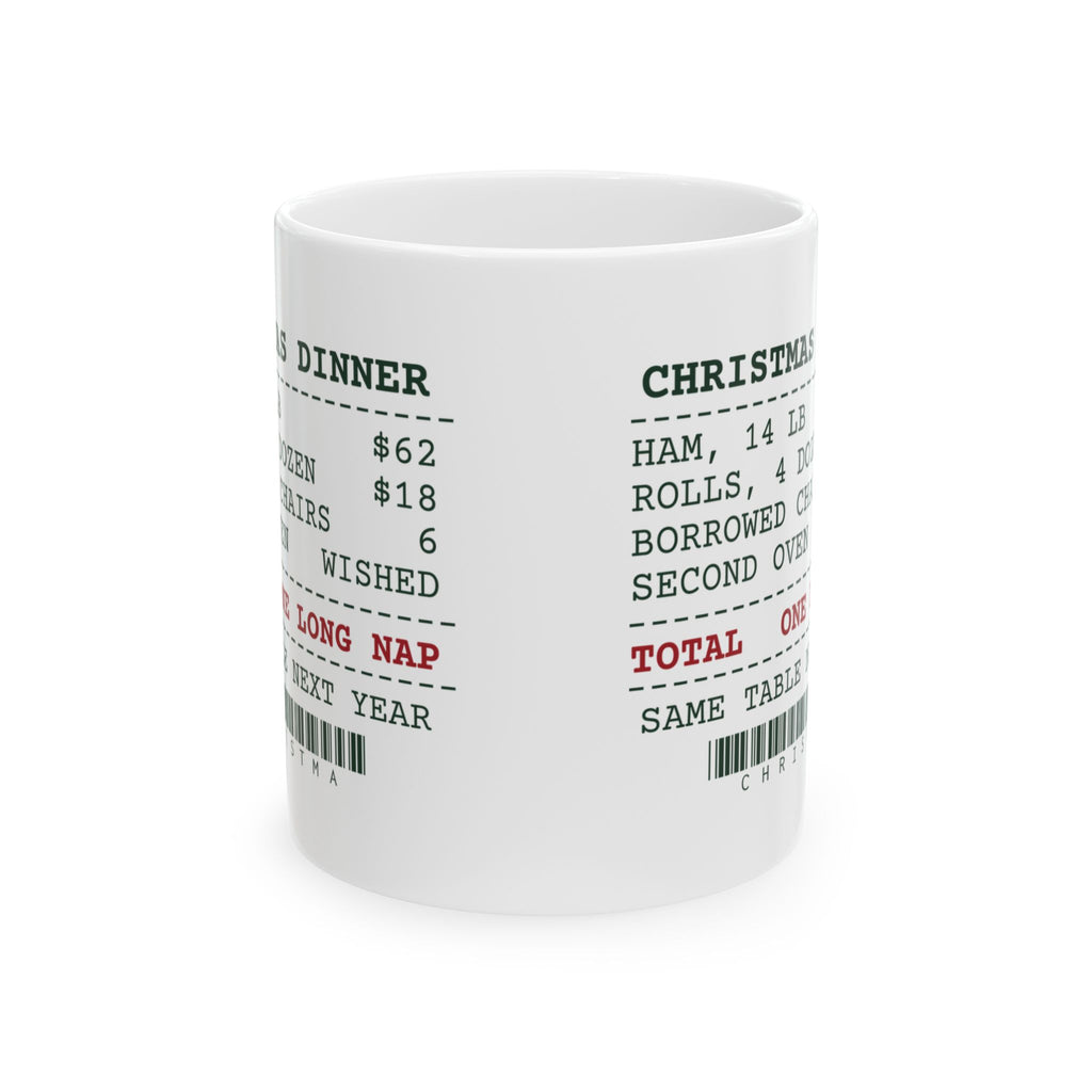 Funny Christmas Host Coffee Mug Christmas Dinner Receipt For Hosts