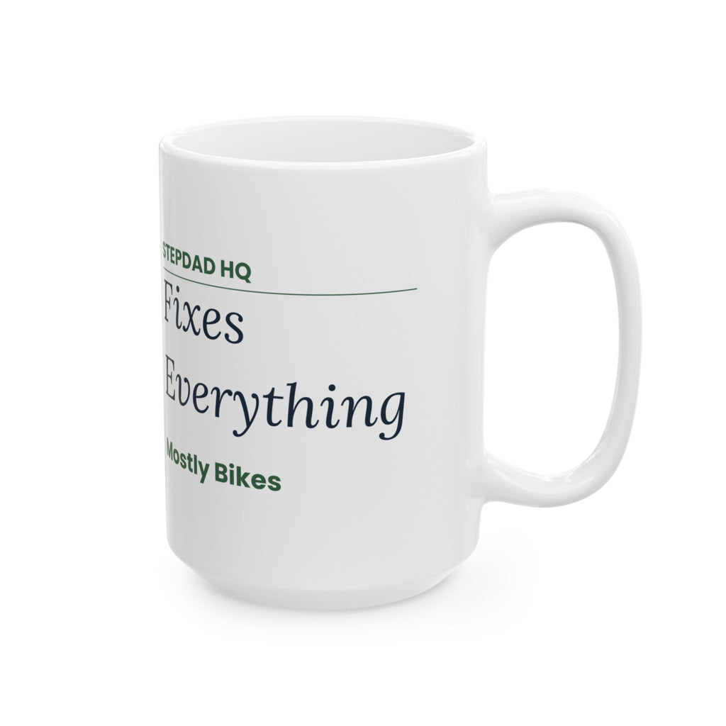 Stepdad HQ Sign Coffee Mug Funny For Bonus Dad