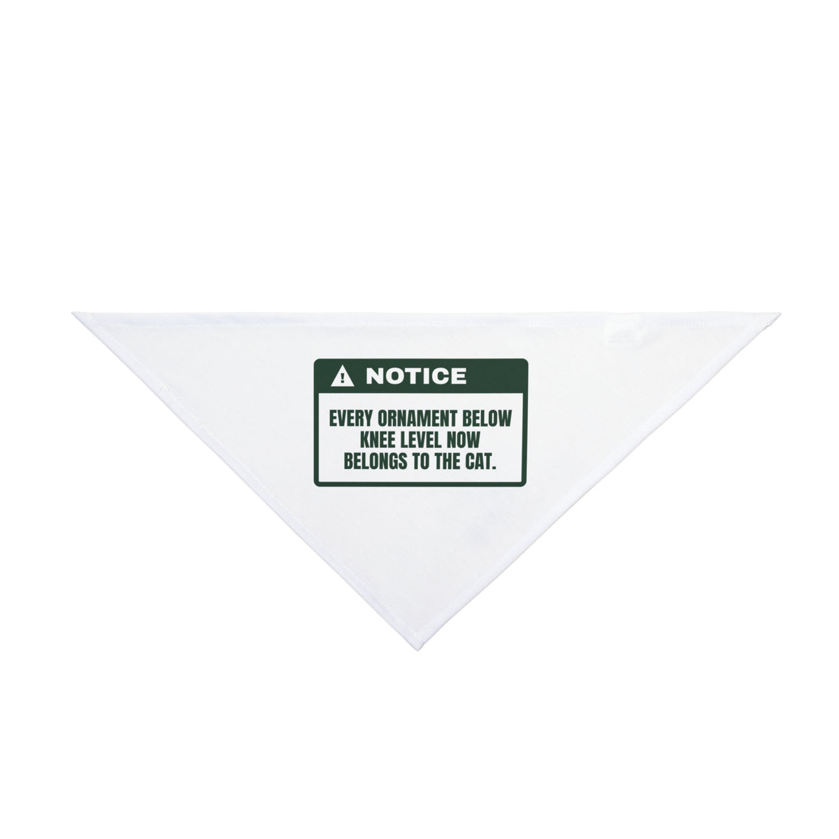 Funny Cat Christmas Dog Bandana Ornaments Below Knee Level Notice