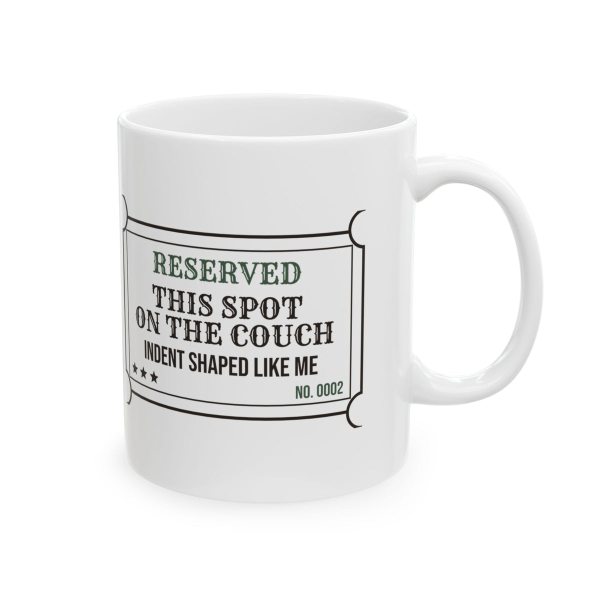 Homebody Coffee Mug Reserved Indent Shaped Like Me