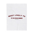 Funny Christmas Throw Blanket Most Likely To Put The Star On Crooked Family