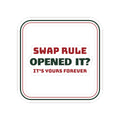 Funny White Elephant Sticker Opened It It's Yours Forever Sign