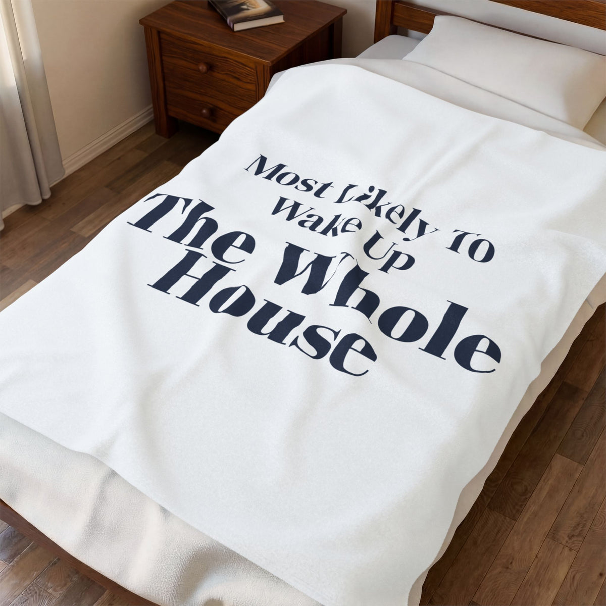 Funny Family Christmas Throw Blanket Most Likely To Wake Up The Whole House