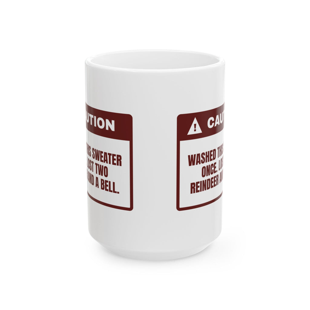 Funny Ugly Sweater Party Coffee Mug Lost Two Reindeer
