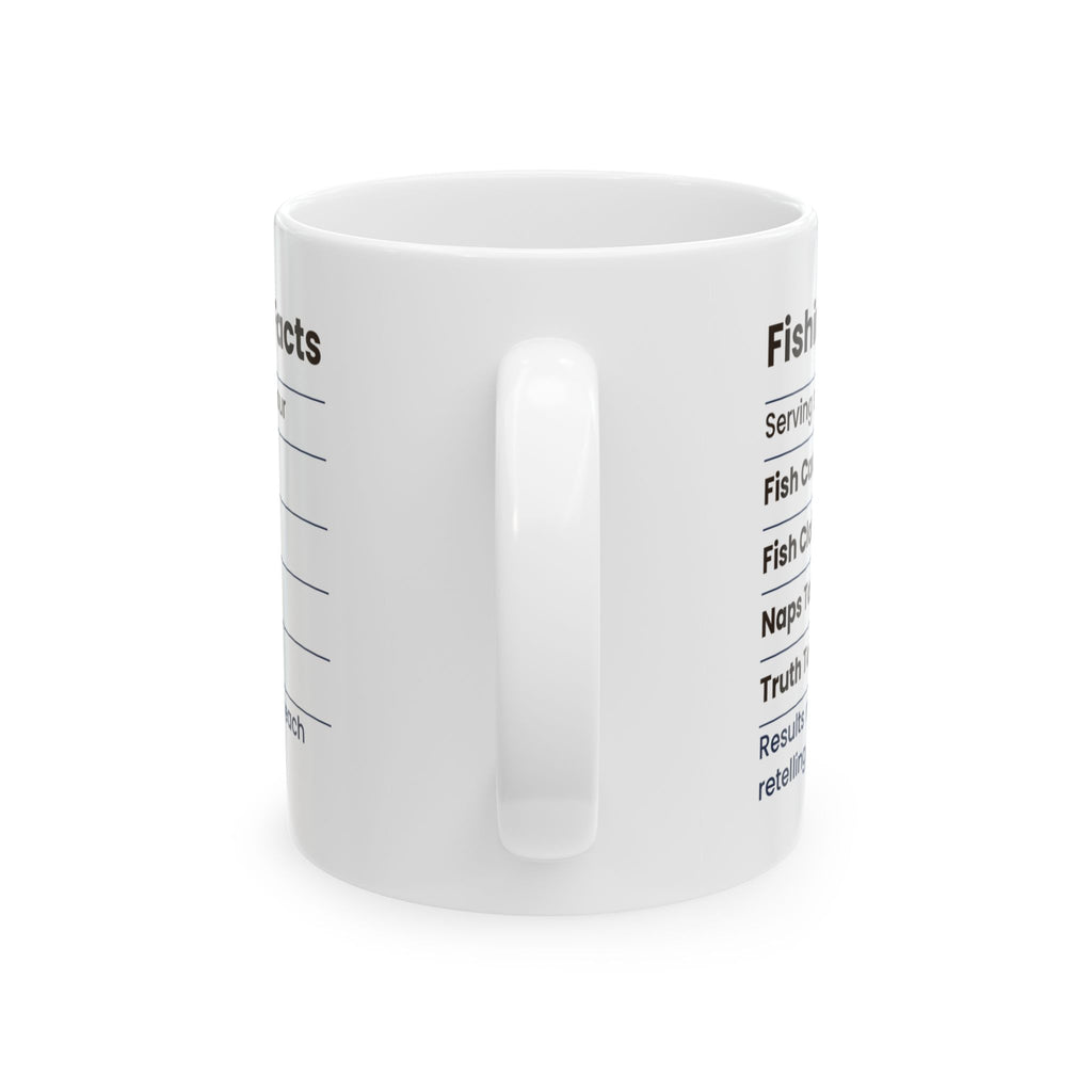 Funny Grandpa Fishing Nutrition Facts Coffee Mug For Grandpa