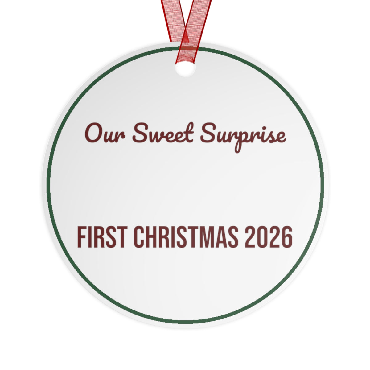 Babys First Christmas Ornament 2026 Our Sweet Surprise
