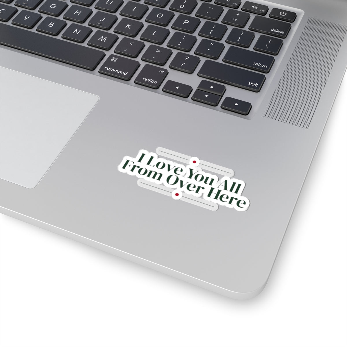 Funny Christmas Introvert Sticker I Love You All From Over Here