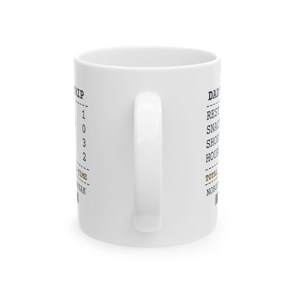 Funny Dad Coffee Mug Dad's Road Trip Receipt