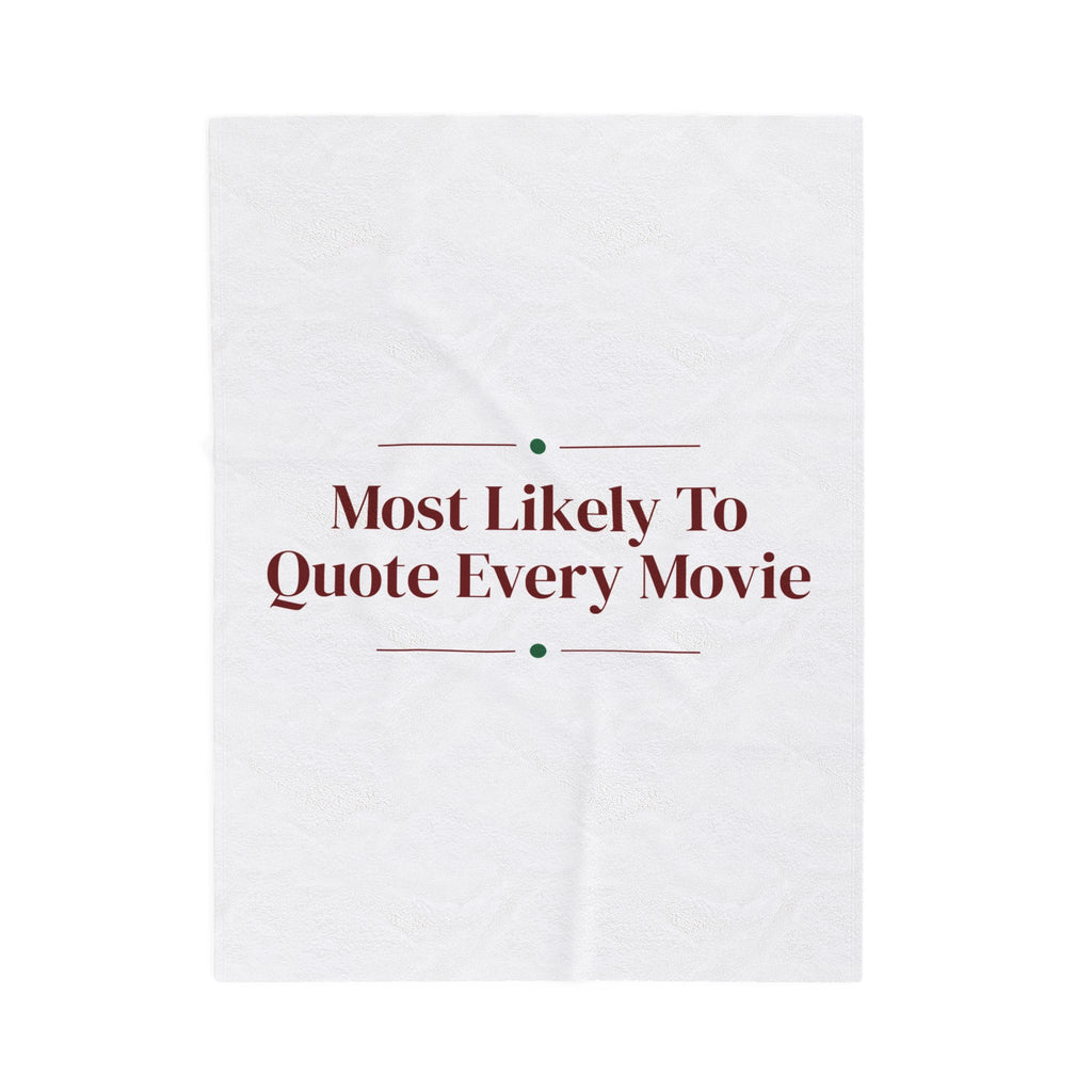 Funny Christmas Family Throw Blanket Most Likely To Quote Every Movie
