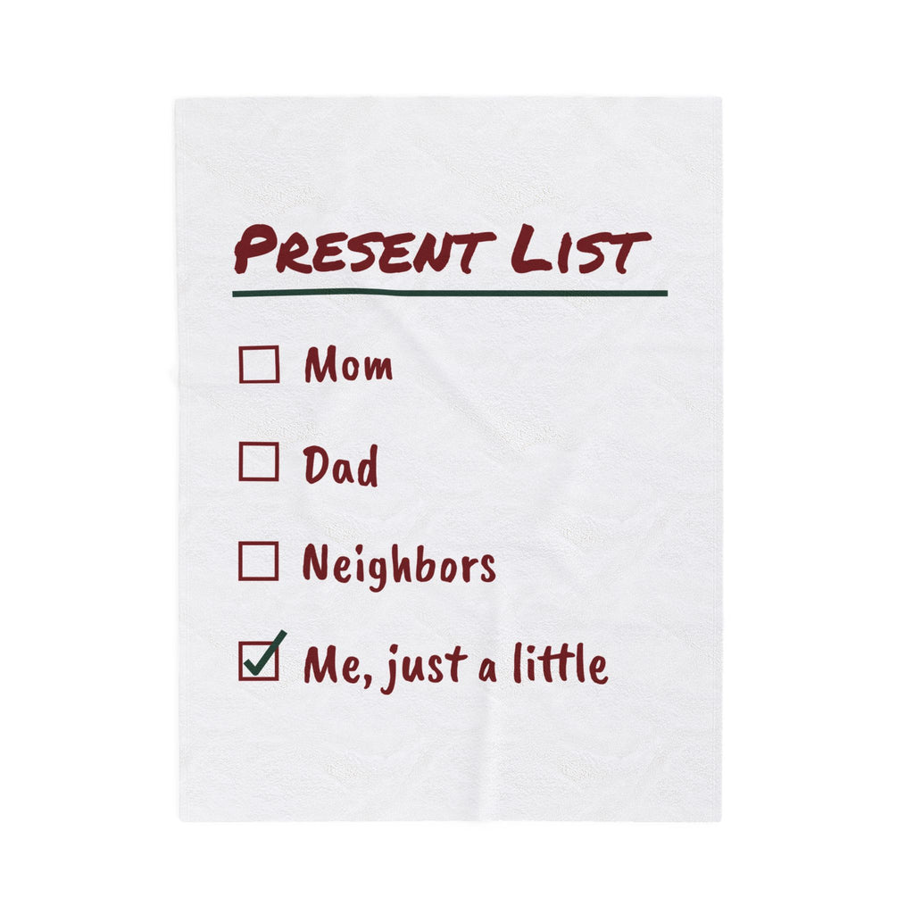 Funny Christmas Shopping Throw Blanket Present List Me Just A Little