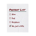 Funny Christmas Shopping Throw Blanket Present List Me Just A Little