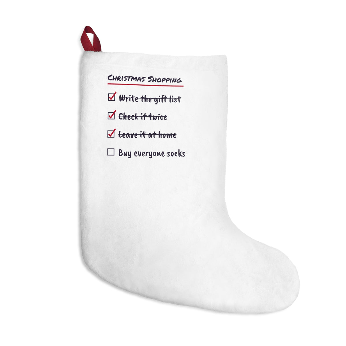Funny Christmas Stocking Shopping Checklist Buy Everyone Socks