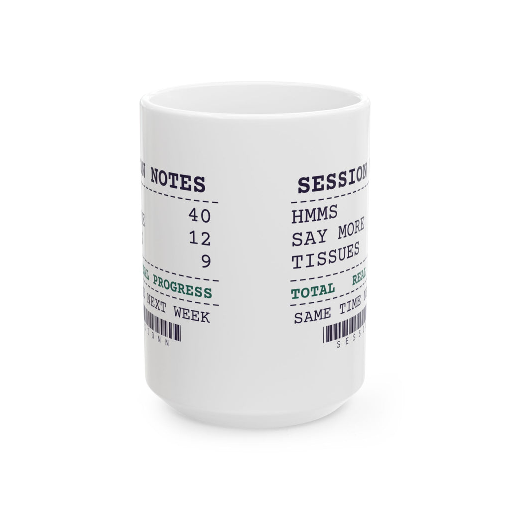 Funny Therapist Coffee Mug Forty Hmms Real Progress Receipt