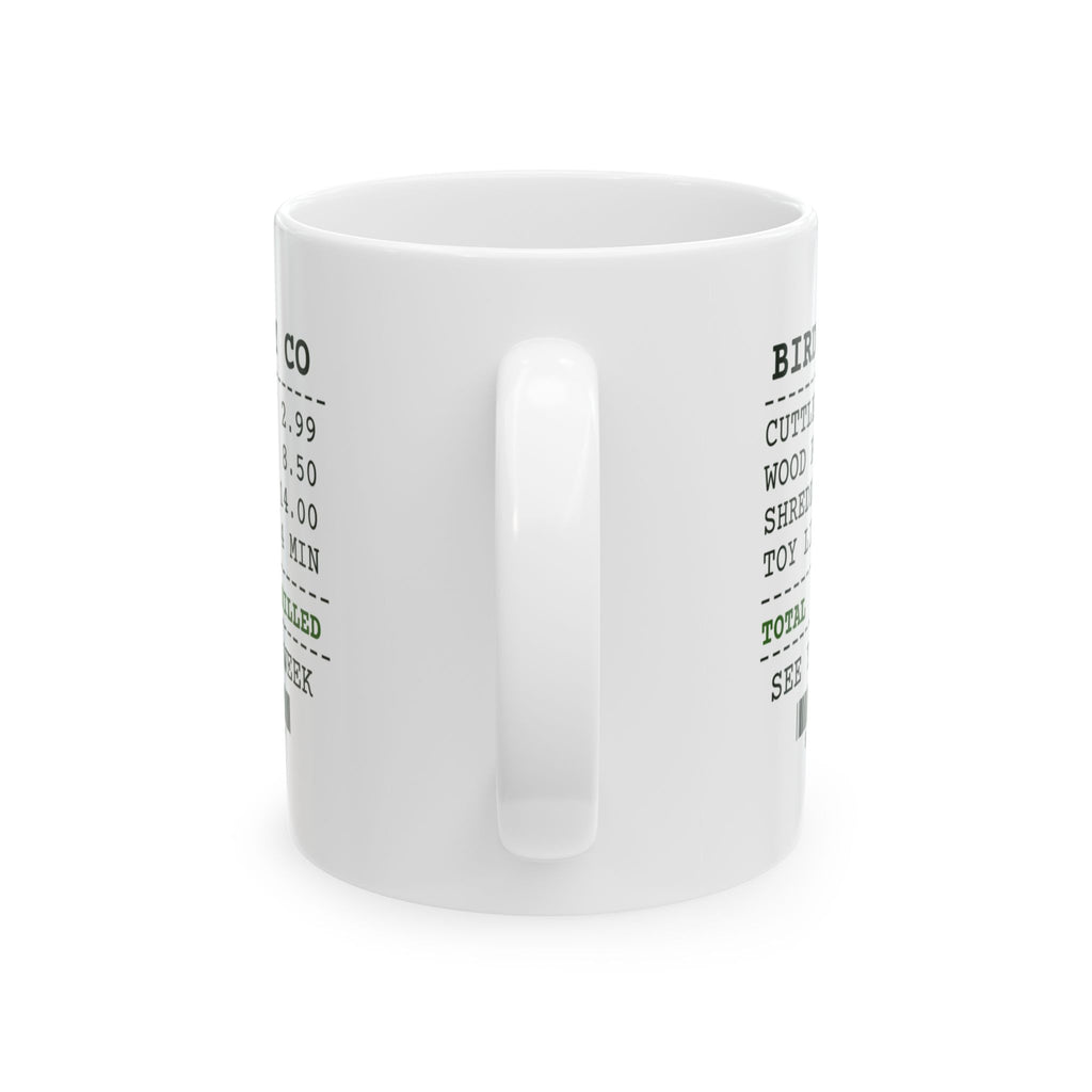 Funny Bird Owner Mug Toy Lifespan Four Minutes Receipt Cup