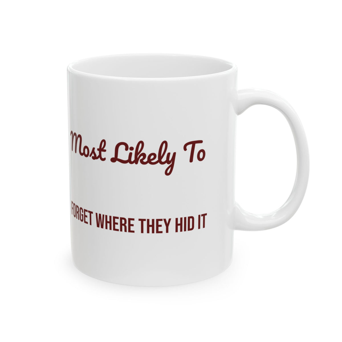 Funny Christmas Family Coffee Mug Most Likely To Forget Where They Hid It
