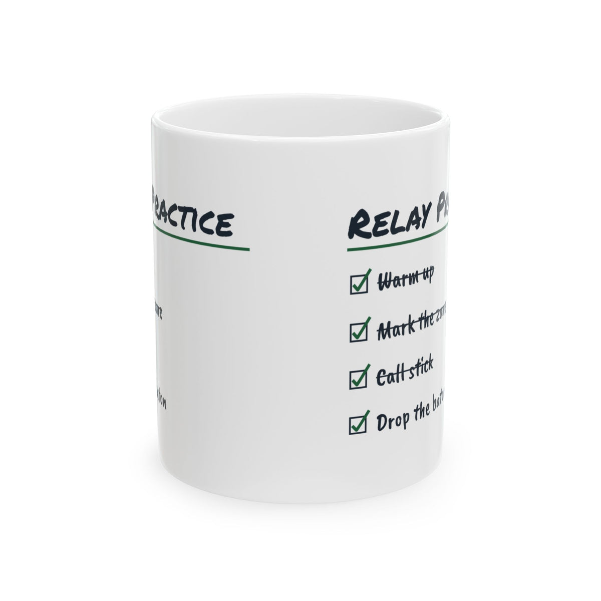 Funny Track Coffee Mug Relay Practice Checklist Call Stick For Runners