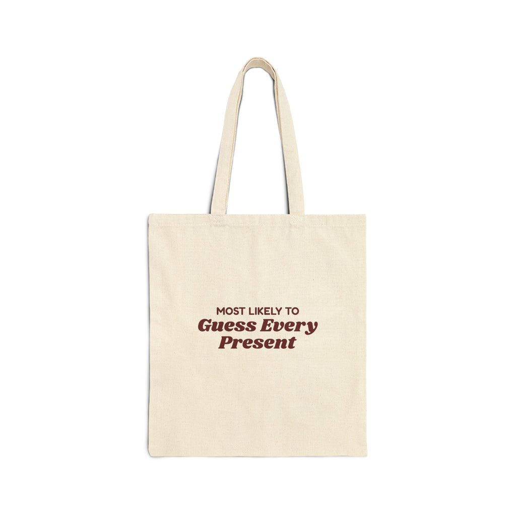 Funny Christmas Family Tote Bag Most Likely To Guess Every Present