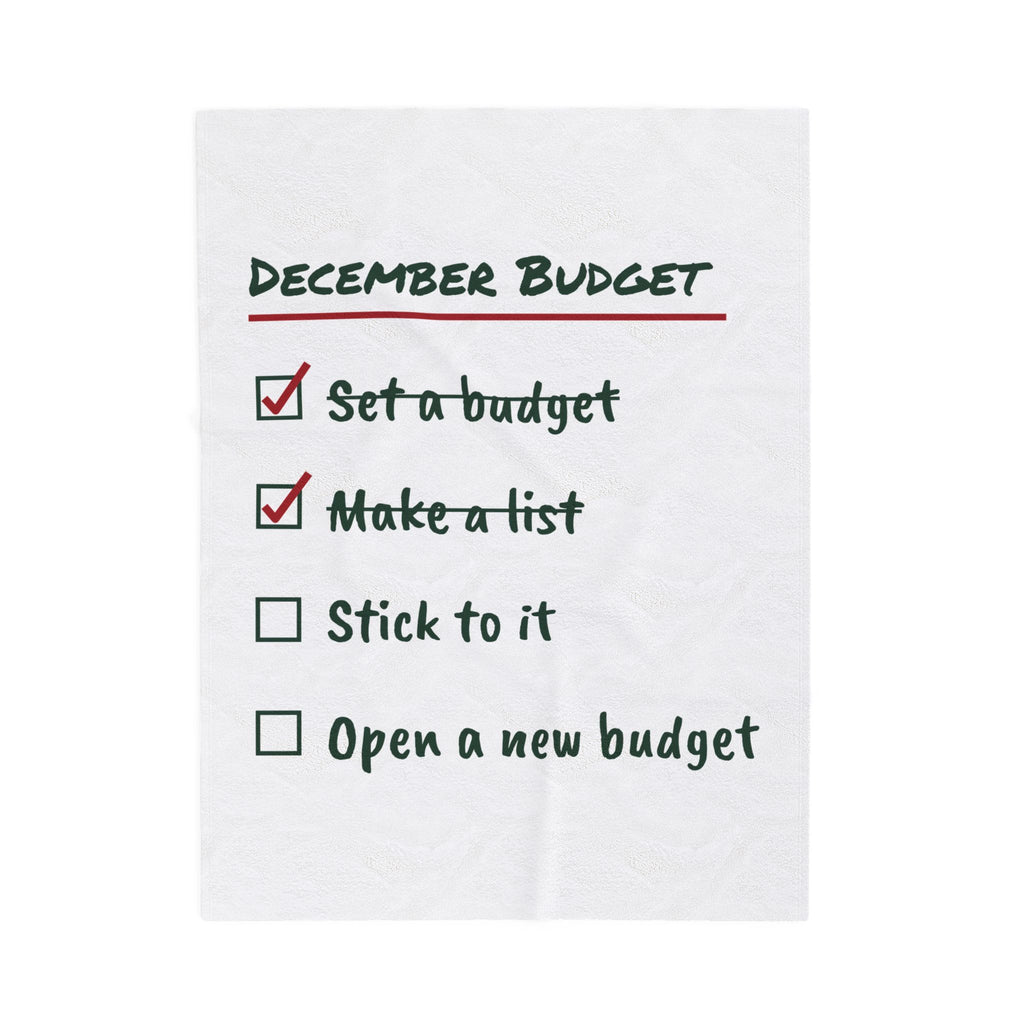 Funny Christmas Throw Blanket December Budget Open A New Budget Checklist