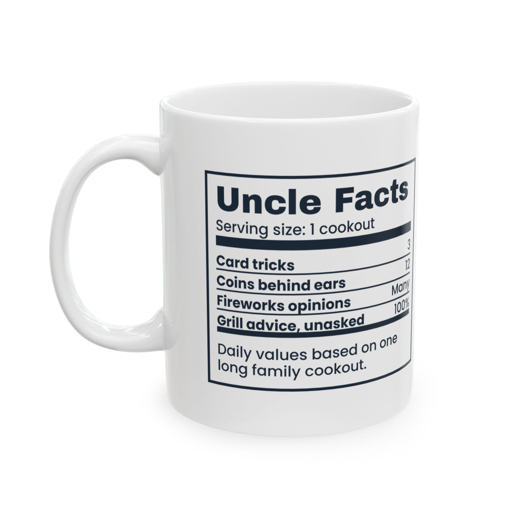 Funny Uncle Coffee Mug Uncle Facts Nutrition Label For Uncles