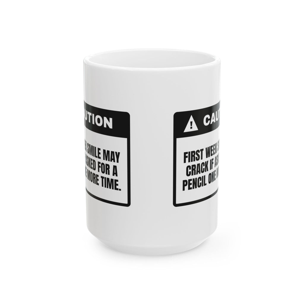 Funny Teacher Coffee Mug Caution Smile May Crack For Teachers