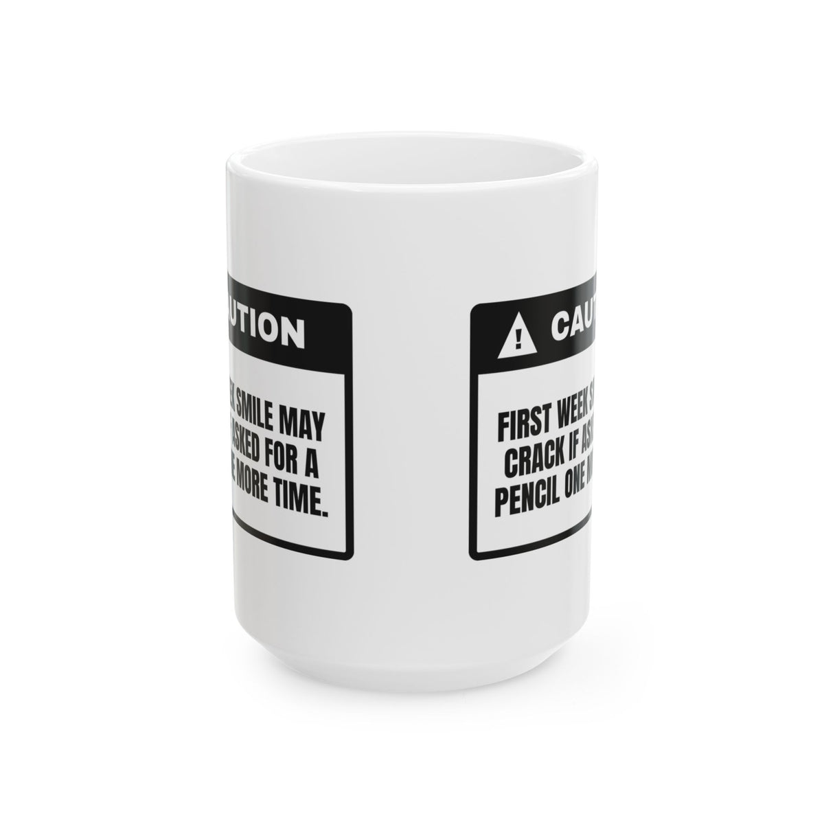 Funny Teacher Coffee Mug Caution Smile May Crack For Teachers