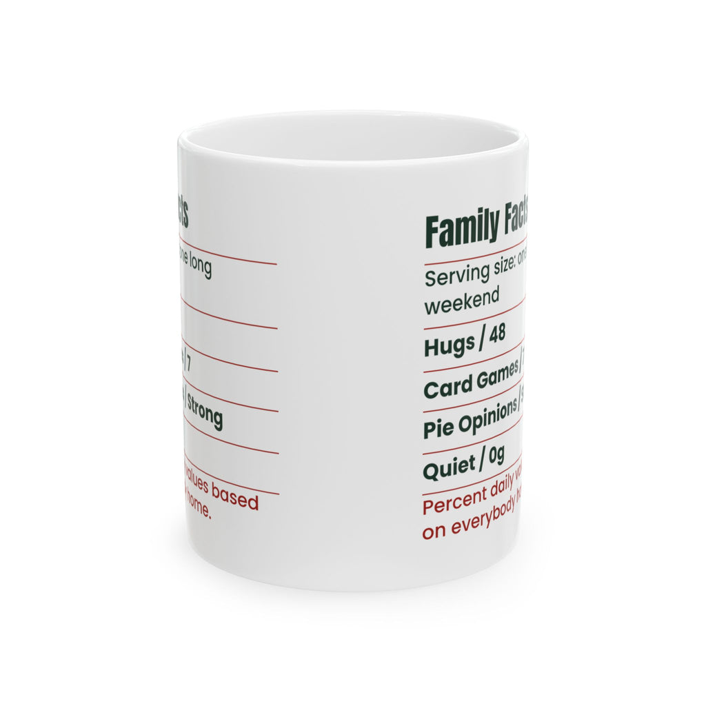 Funny Christmas Coffee Mug Family Facts Label For Matching Sets