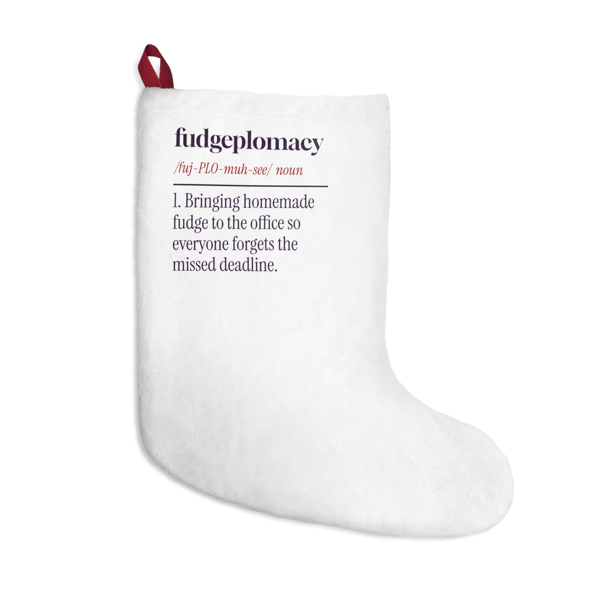 Funny Christmas Stocking Fudgeplomacy Definition For Coworkers