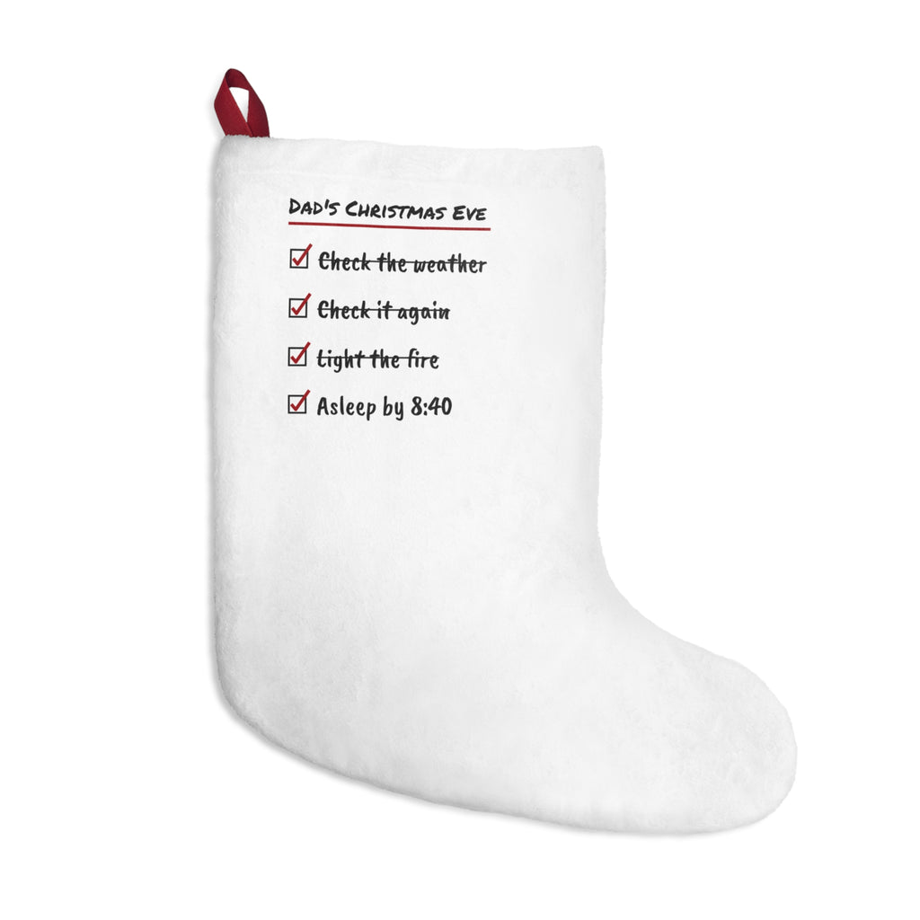 Funny Christmas Dad Christmas Stocking Christmas Eve Checklist Asleep By