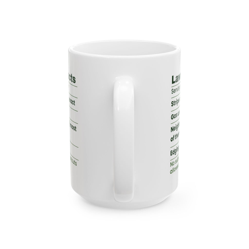 Funny Lawn Dad Coffee Mug Lawn Dad Facts Label For Dad