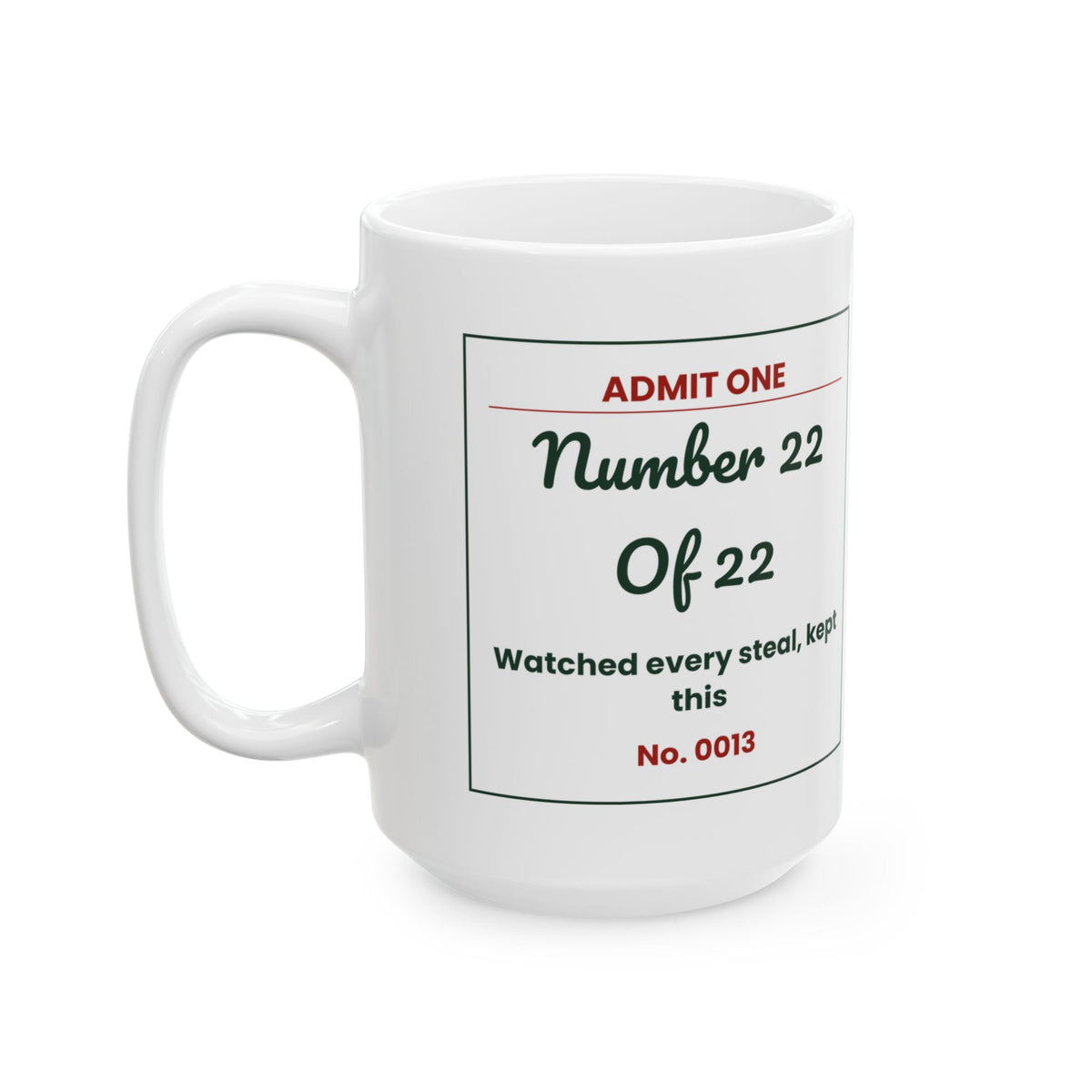 Funny White Elephant Coffee Mug Number 22 Of 22 Ticket