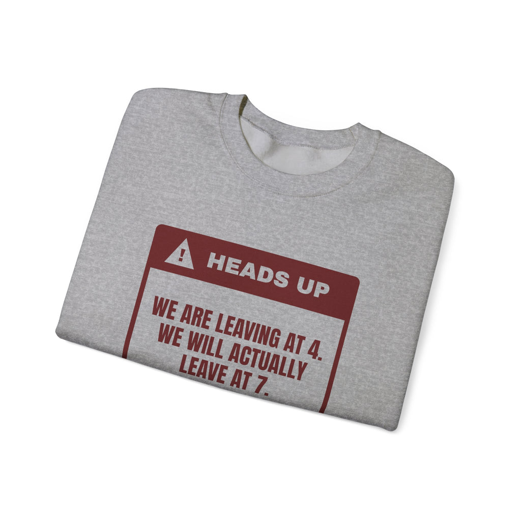 Funny Christmas In-Laws Sweatshirt Leaving At 4 Actually Leaving At 7