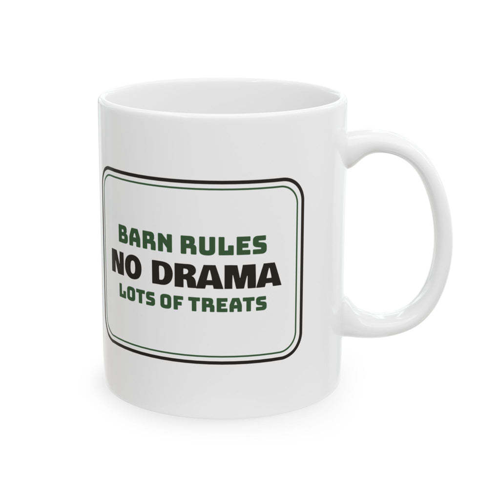 Barn Rules No Drama Coffee Mug For Horse Girls