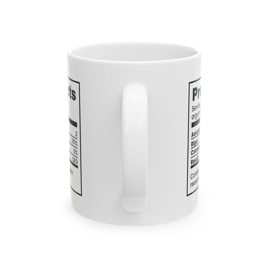Math Lover Coffee Mug Proof Facts 0% Common Sense