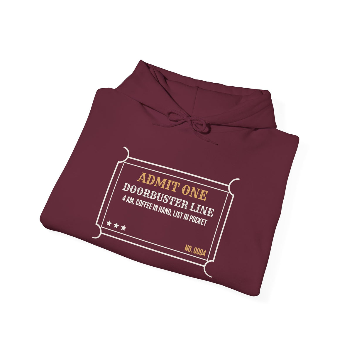 Funny Christmas Shopping Hoodie Doorbuster Line 4 AM Coffee In Hand