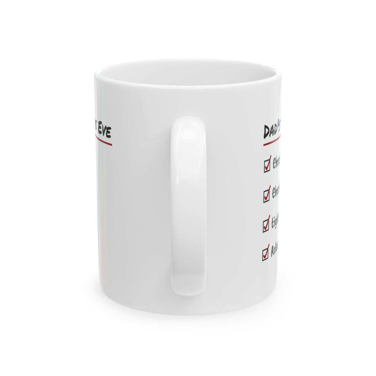 Funny Christmas Dad Coffee Mug Christmas Eve Checklist Asleep By 8:40